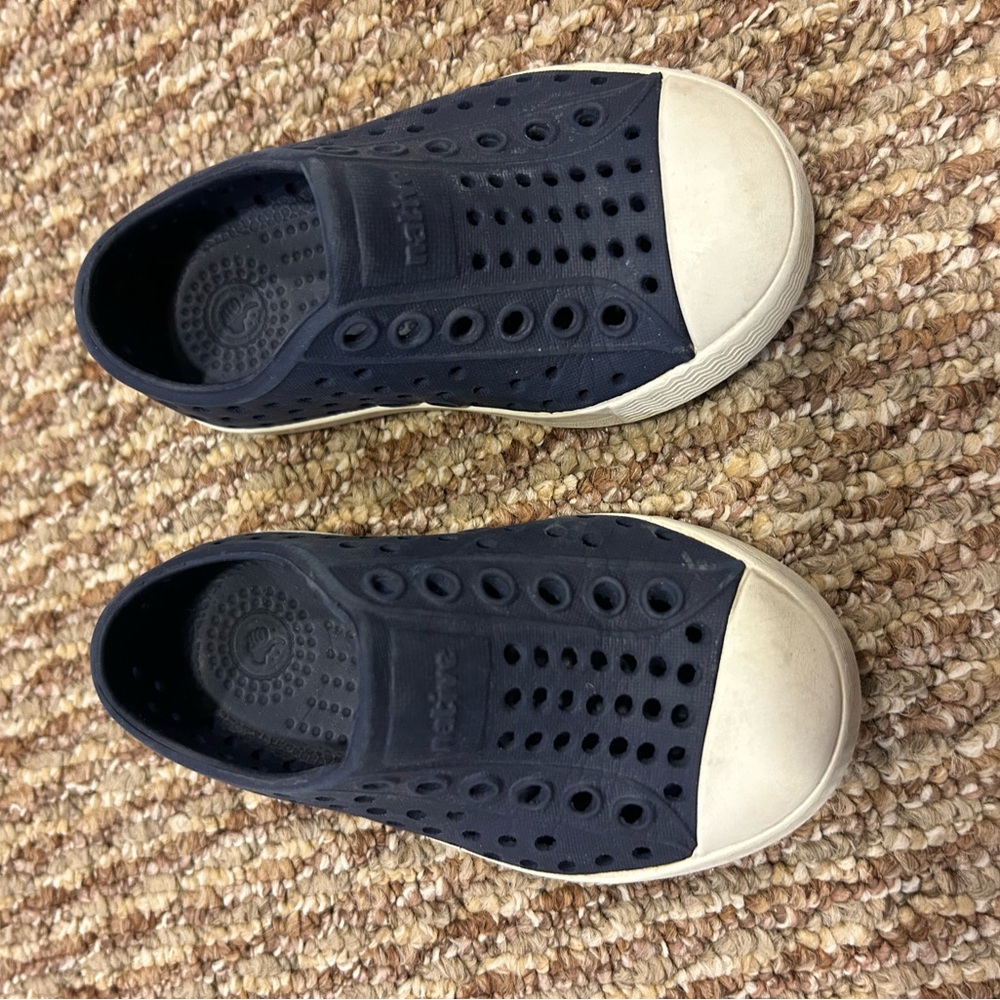 Navy and White Kids Shoes